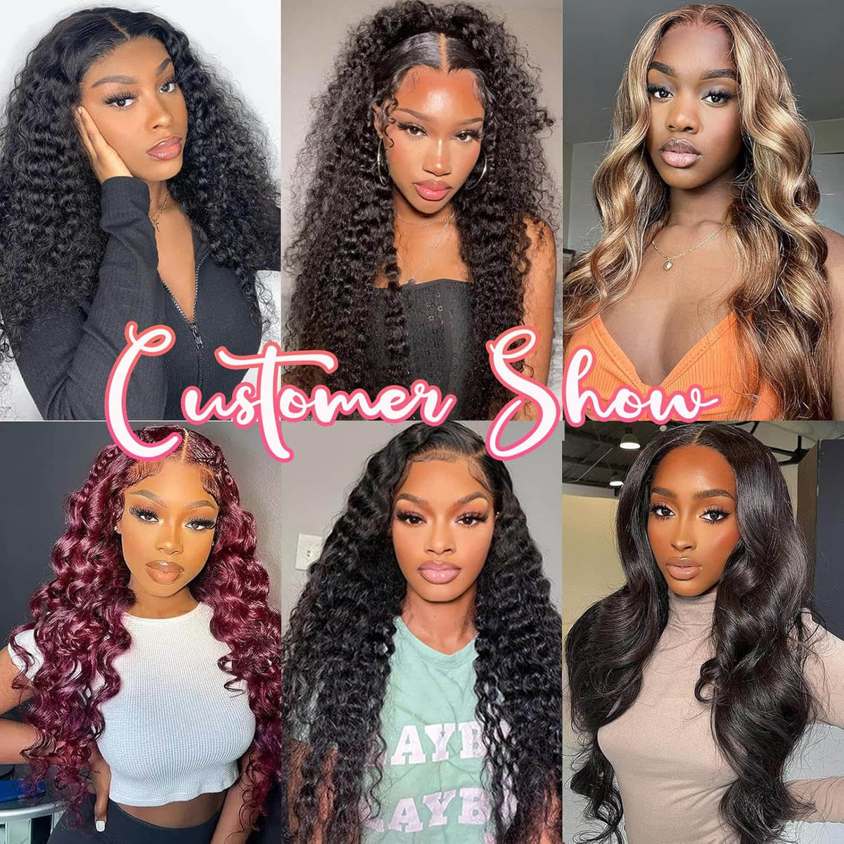 5"x5" Water Wave Transparent Glueless Lace Closure Wig #1B