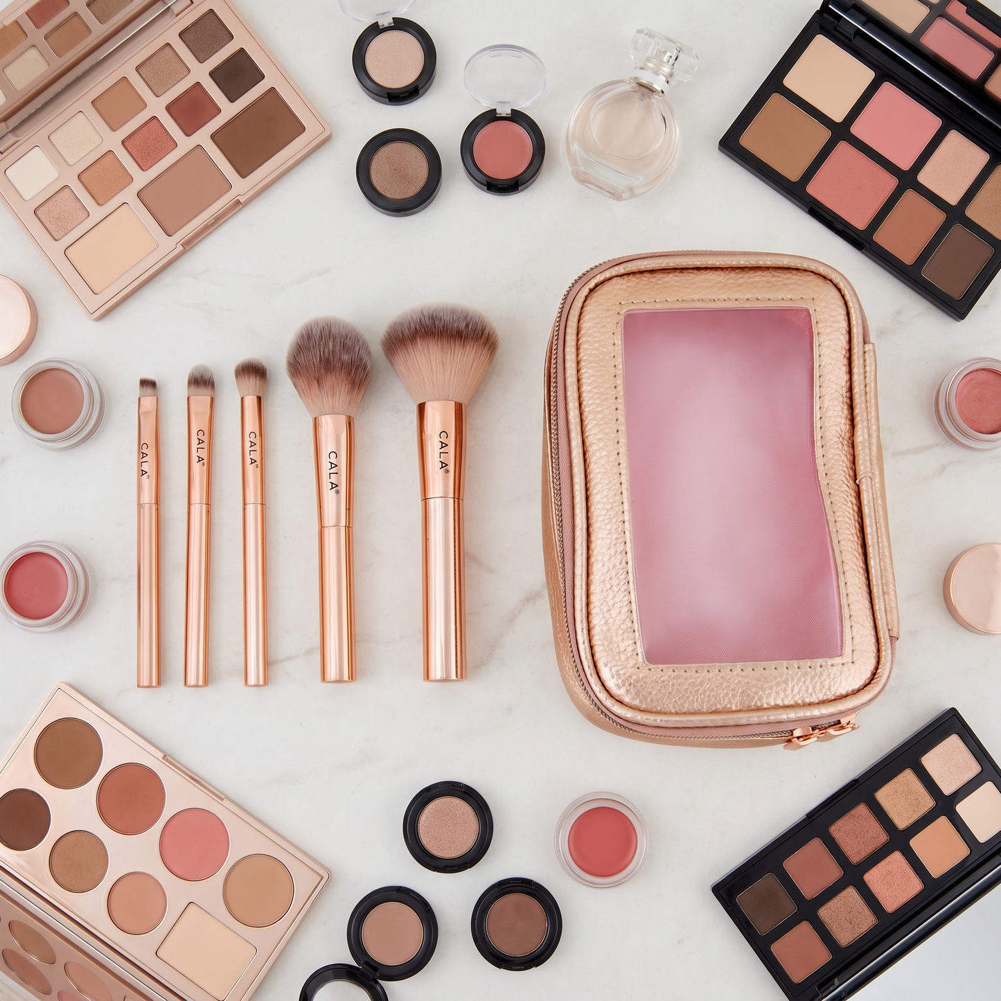 Rose Radiance Make Up Face & Eye Brush Set