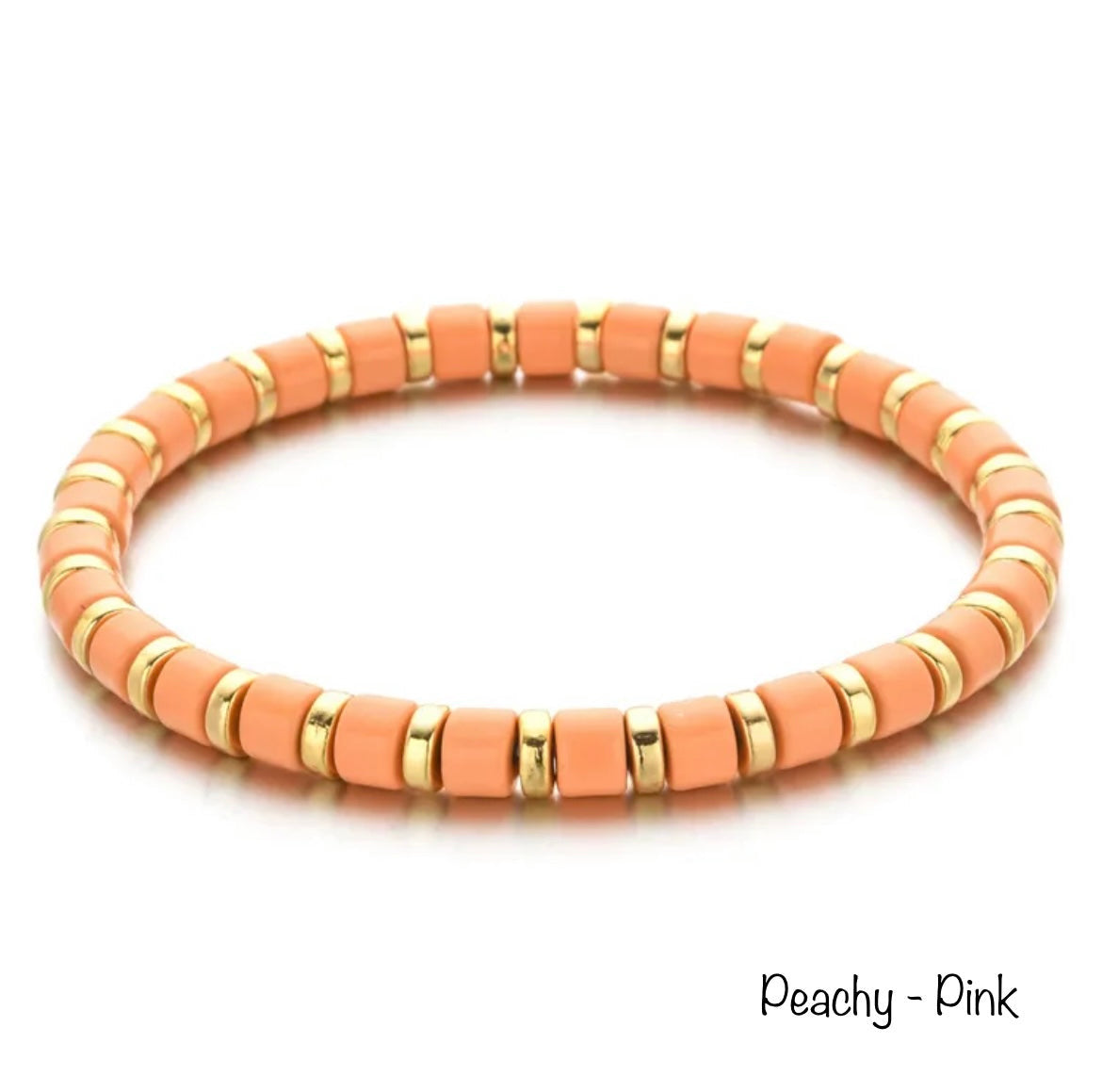 Colored Enamel Stretch Bracelets  - Add Clip Charms