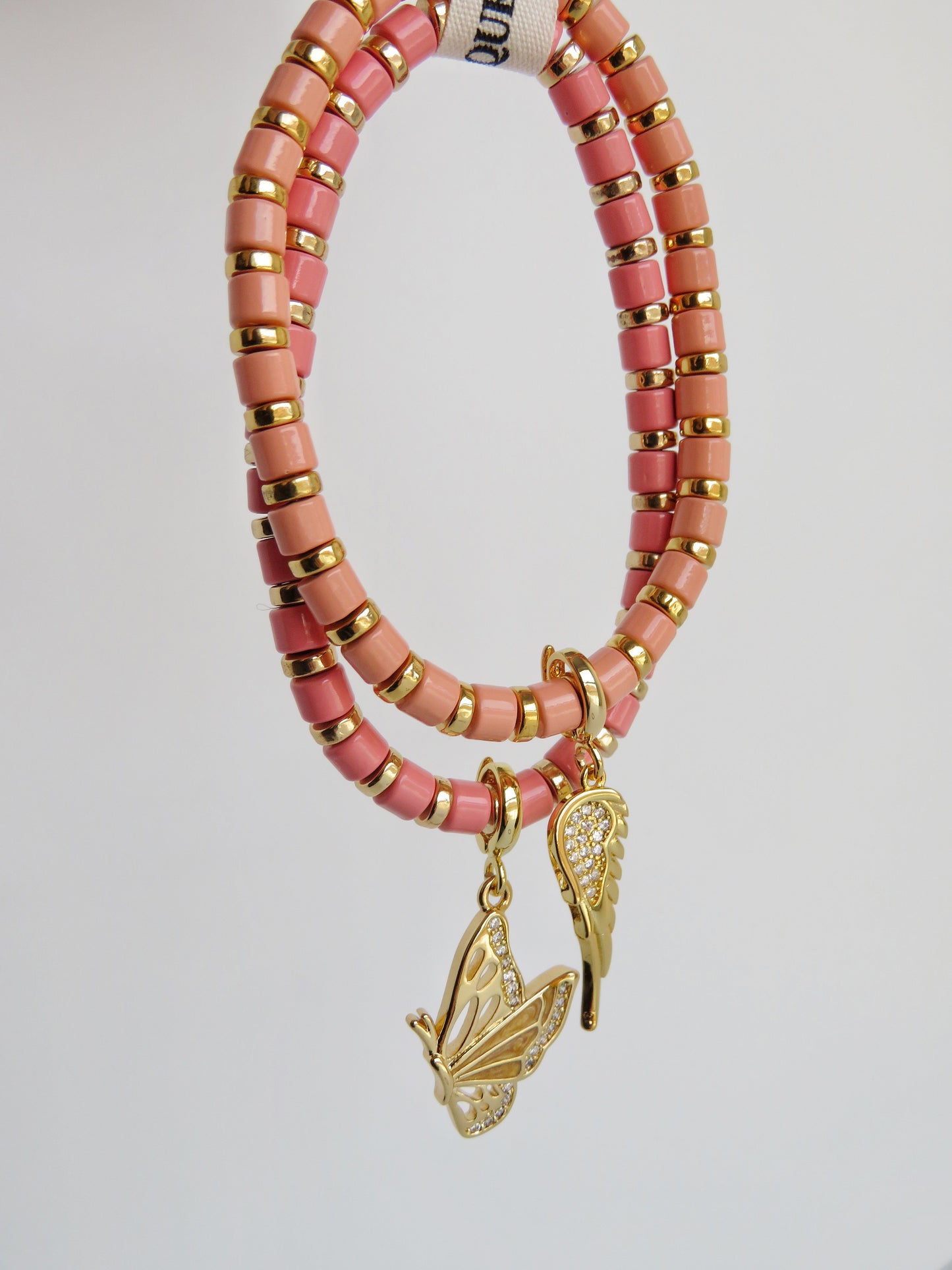 Colored Enamel Stretch Bracelets  - Add Clip Charms