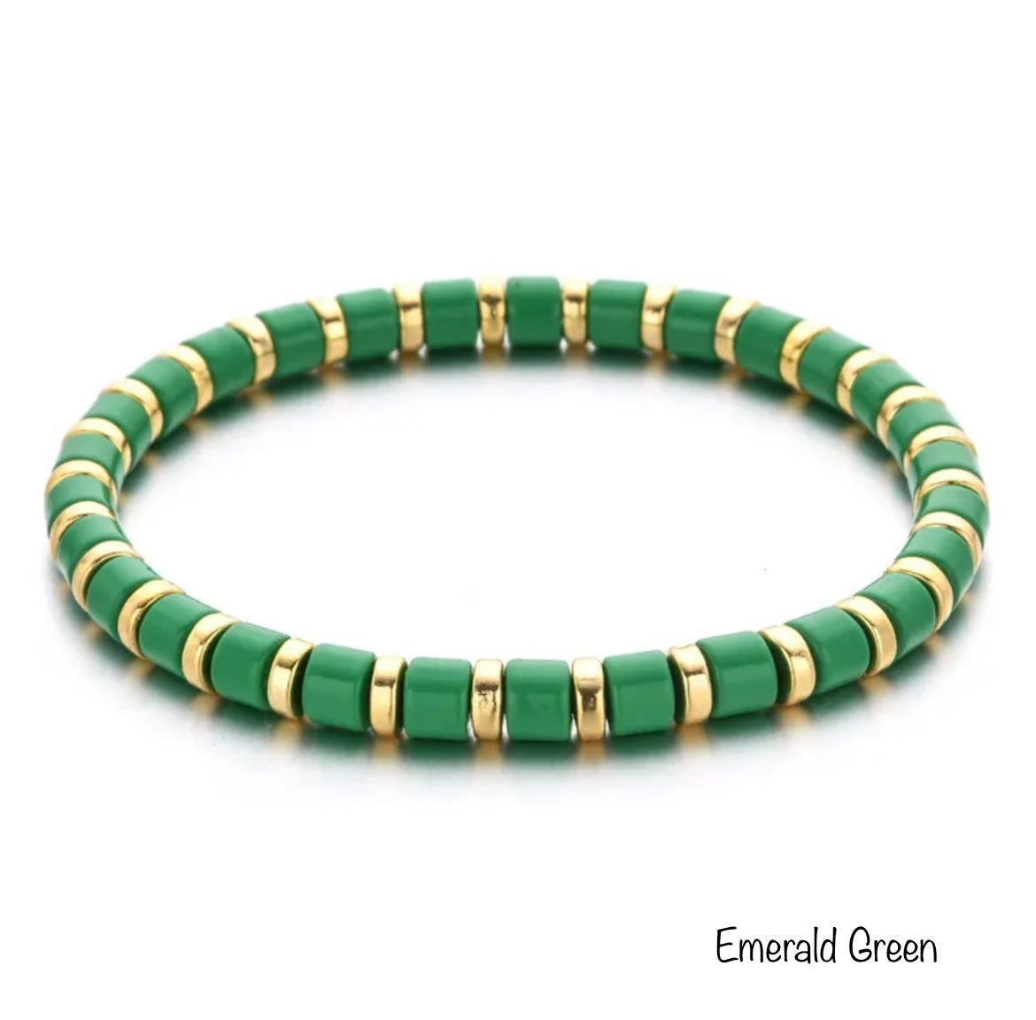 Colored Enamel Stretch Bracelets  - Add Clip Charms