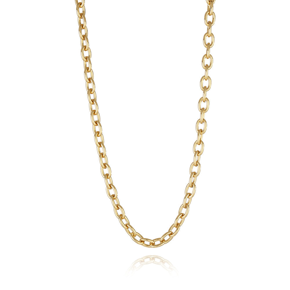 Golden Cable Link Necklace - 18k Gold Plated