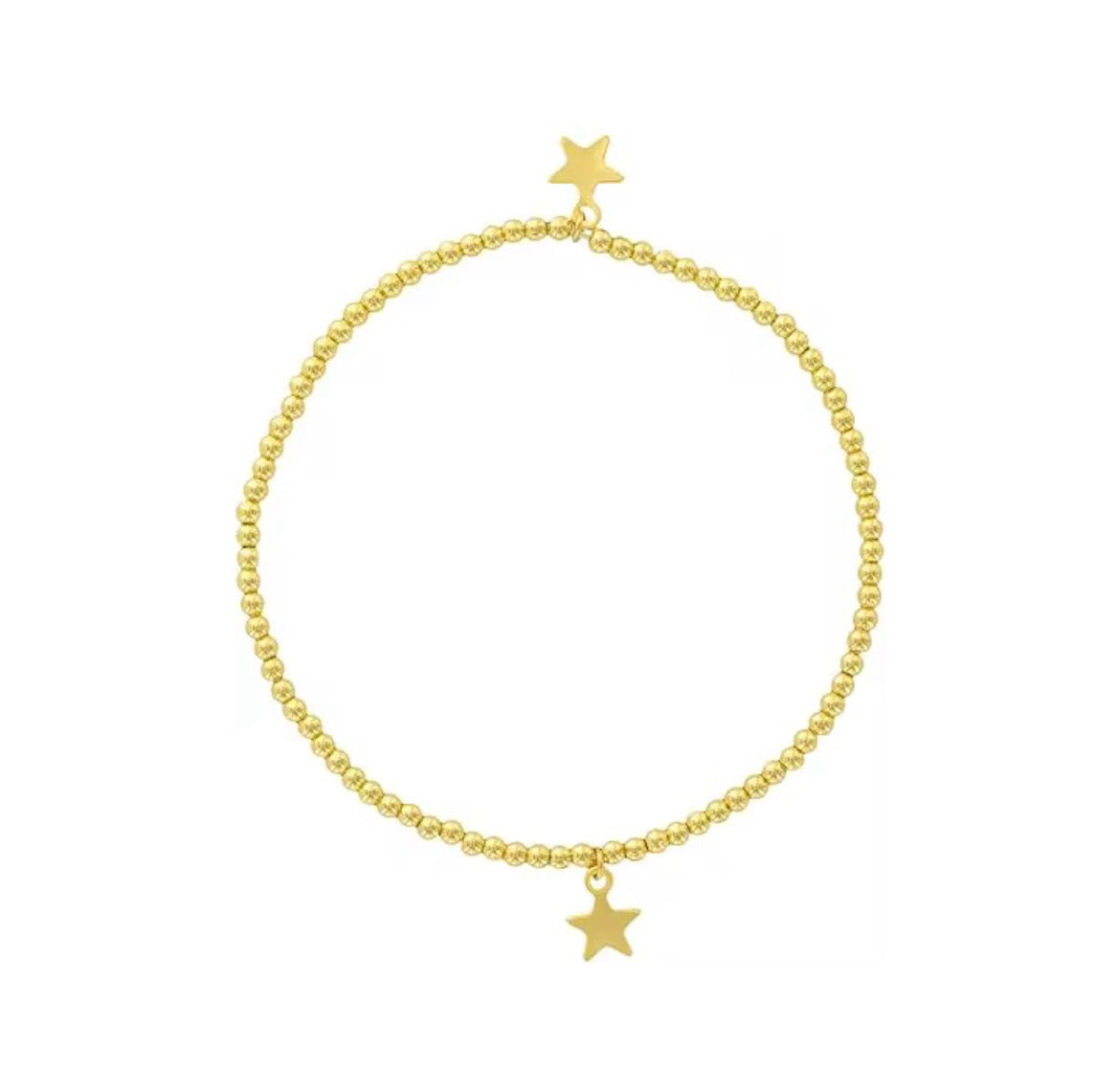Classic Beaded Hearts, Stars & Smiles Waterproof Non-Tarnish Bracelets