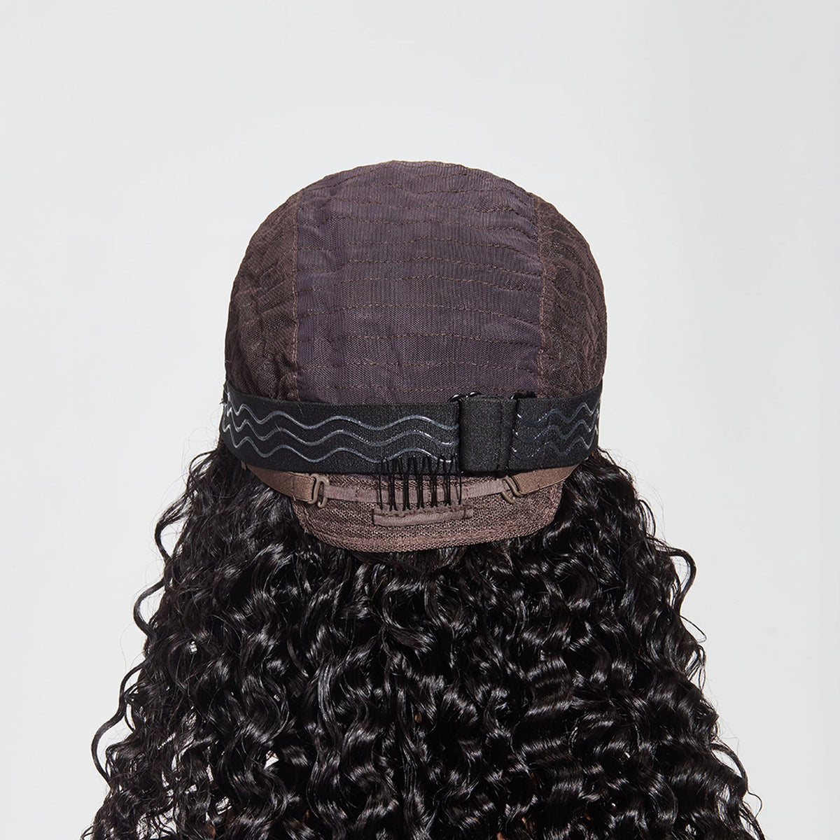 5"x5" Water Wave Transparent Glueless Lace Closure Wig #1B