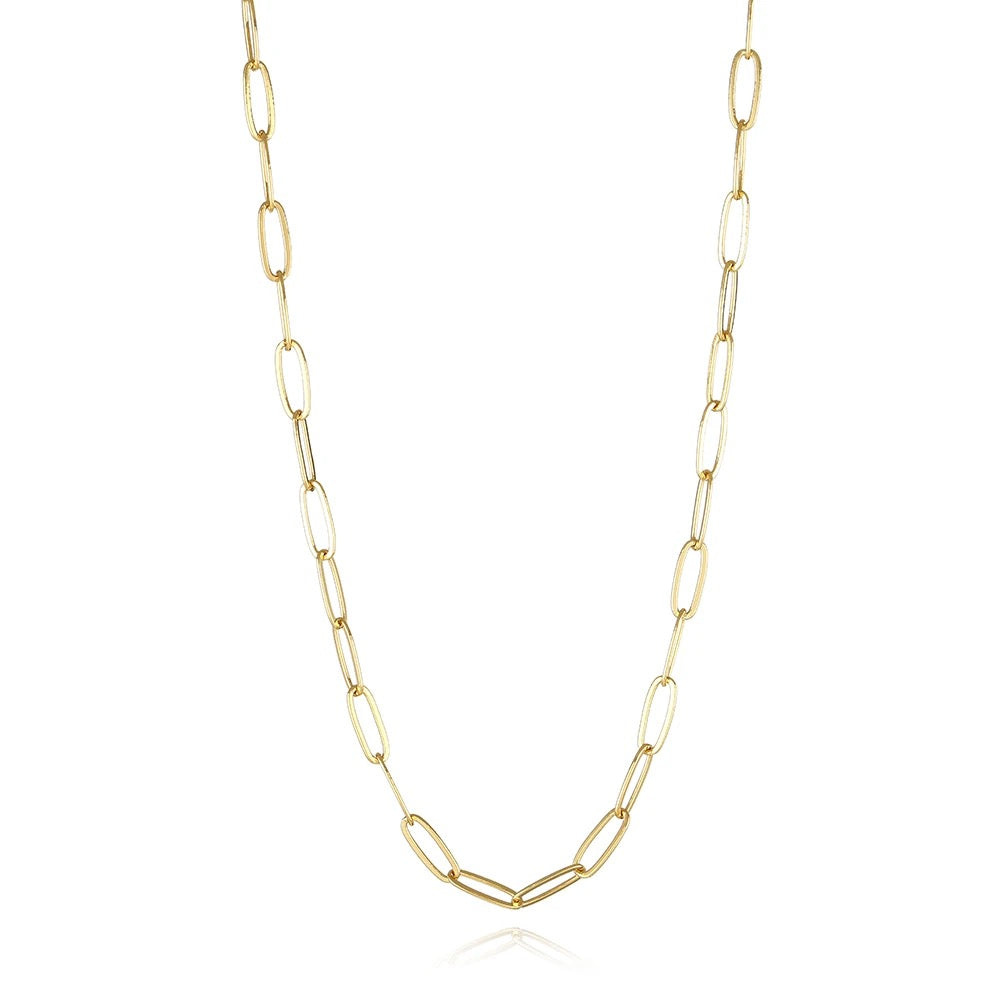 Paperclip Necklace - 18k Gold Plated