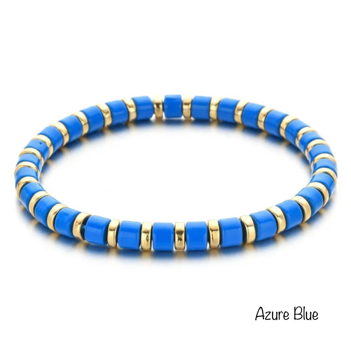 Colored Enamel Stretch Bracelets  - Add Clip Charms