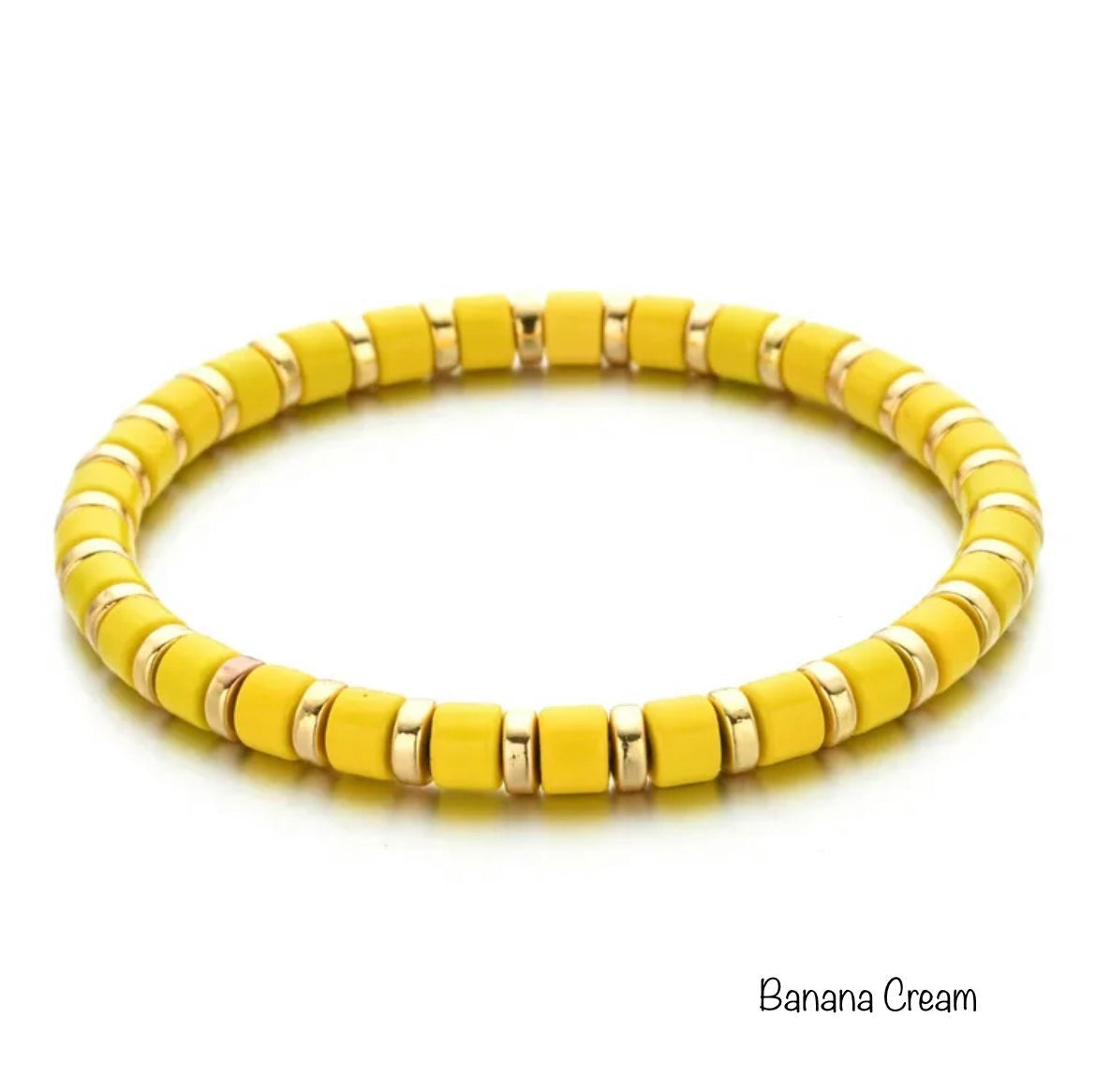 Colored Enamel Stretch Bracelets  - Add Clip Charms