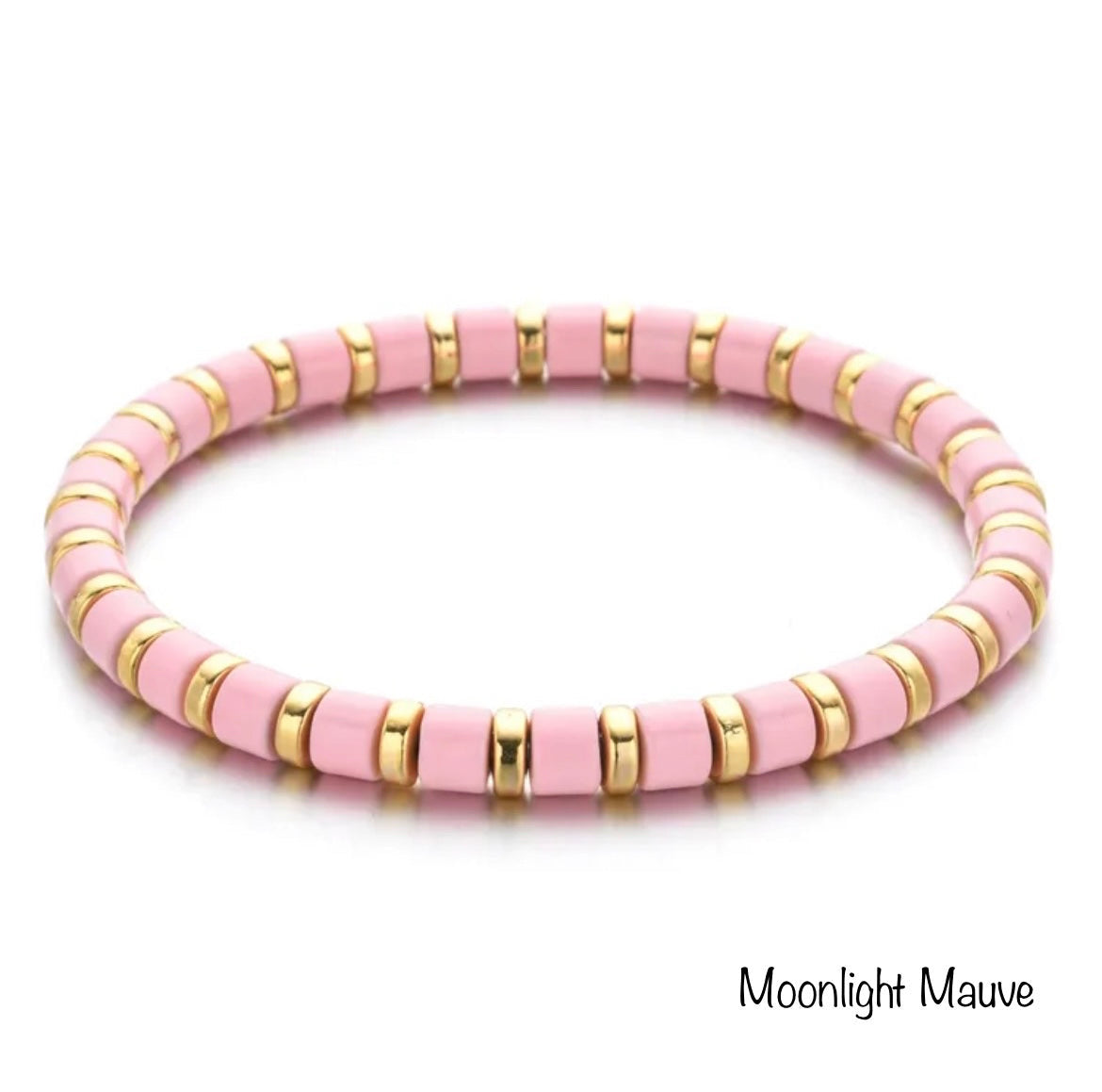 Colored Enamel Stretch Bracelets  - Add Clip Charms