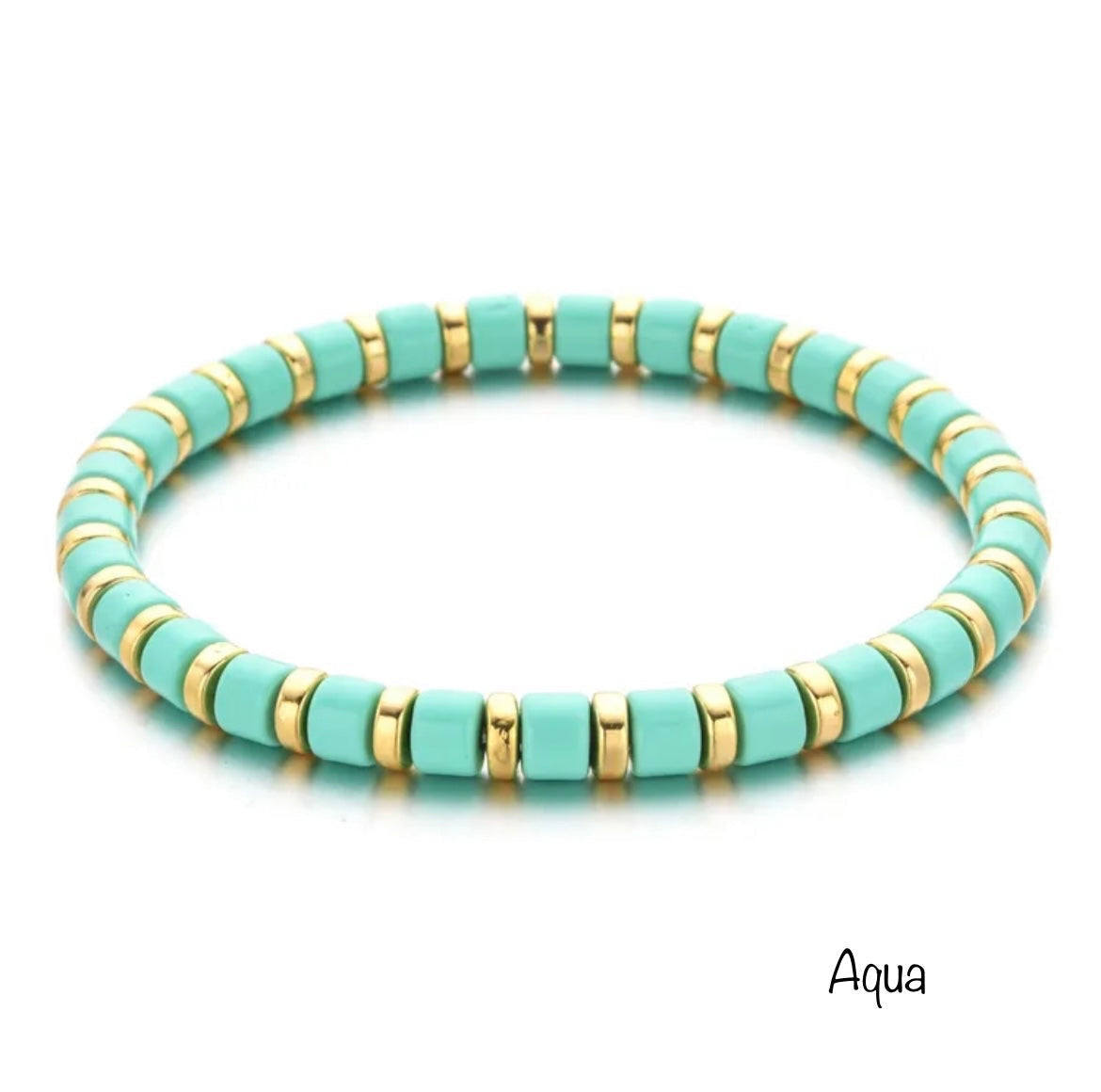 Colored Enamel Stretch Bracelets  - Add Clip Charms