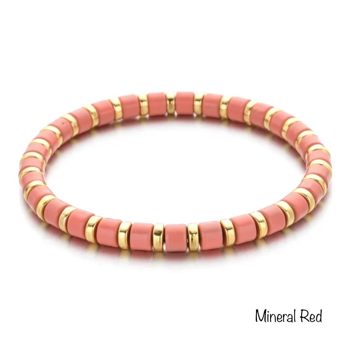 Colored Enamel Stretch Bracelets  - Add Clip Charms