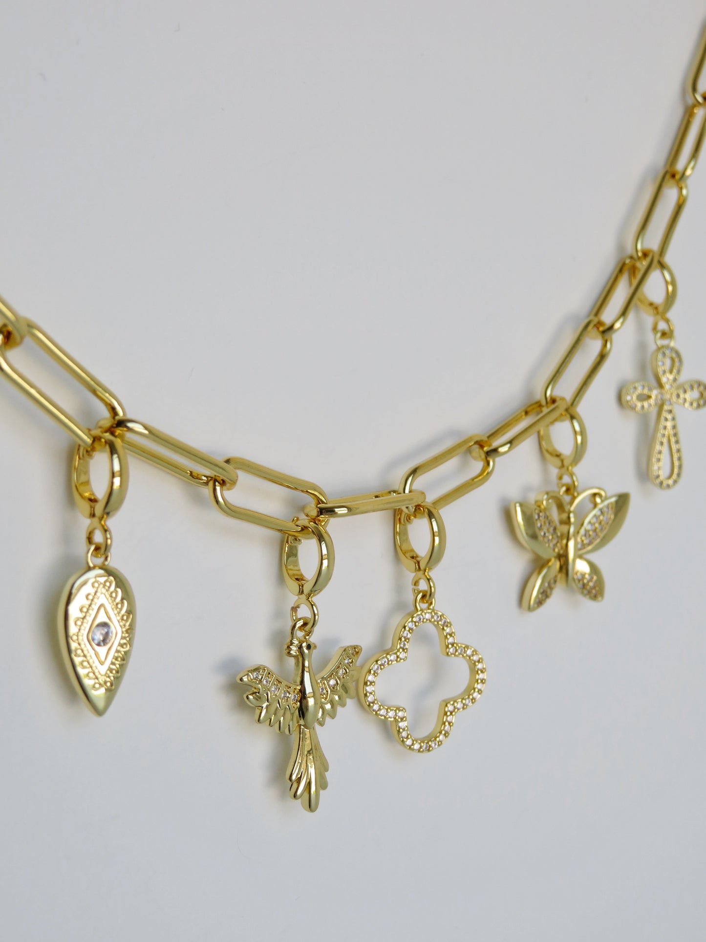 Charm Bar Chain - 18k Gold Plated - Handbag Bag Hat Chain