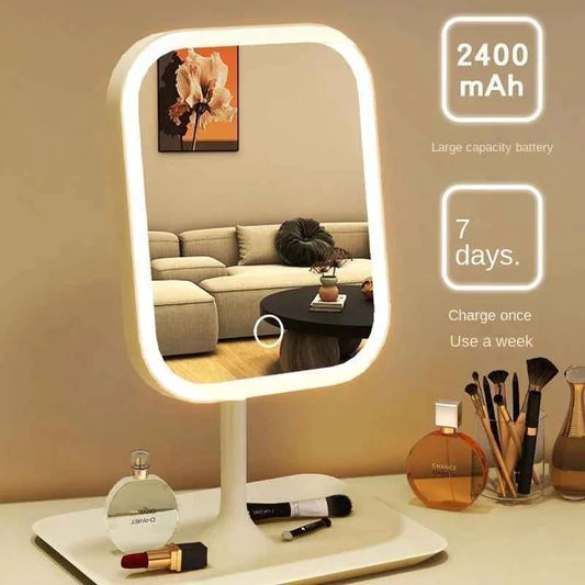 Desktop Vanity Mirror 3 Color Light LED Makeup Mirror