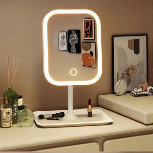 Desktop Vanity Mirror 3 Color Light LED Makeup Mirror